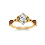 Load image into Gallery viewer, entwined-celtic-marquise-cut-love-knot-ruby-engagement-ring-in-yellow-gold-FD9306MQRGRUDR-NL-YG