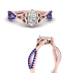 Load image into Gallery viewer, entwined-celtic-marquise-cut-love-knot-sapphire-engagement-ring-in-rose-gold-FD9306MQRGSABL-NL-RG