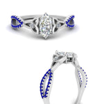 Load image into Gallery viewer, entwined-celtic-marquise-cut-love-knot-sapphire-engagement-ring-in-white-gold-FD9306MQRGSABL-NL-WG
