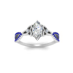 Load image into Gallery viewer, entwined-celtic-marquise-cut-love-knot-sapphire-engagement-ring-in-white-gold-FD9306MQRGSABL-NL-WG