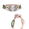 Load image into Gallery viewer, entwined-celtic-oval-shaped-love-knot-emerald-engagement-ring-in-rose-gold-FD9306OVRGEMGR-NL-RG
