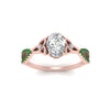 Load image into Gallery viewer, entwined-celtic-oval-shaped-love-knot-emerald-engagement-ring-in-rose-gold-FD9306OVRGEMGR-NL-RG
