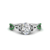 Load image into Gallery viewer, entwined-celtic-oval-shaped-love-knot-emerald-engagement-ring-in-white-gold-FD9306OVRGEMGR-NL-WG