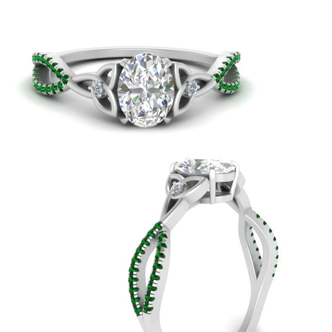 entwined-celtic-oval-shaped-love-knot-emerald-engagement-ring-in-white-gold-FD9306OVRGEMGR-NL-WG