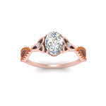 Load image into Gallery viewer, entwined-celtic-oval-shaped-love-knot-orange-sapphire-engagement-ring-in-rose-gold-FD9306OVRGSAOR-NL-RG
