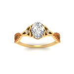 Load image into Gallery viewer, entwined-celtic-oval-shaped-love-knot-orange-sapphire-engagement-ring-in-yellow-gold-FD9306OVRGSAOR-NL-YG
