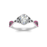 Load image into Gallery viewer, entwined-celtic-oval-shaped-love-knot-pink-sapphire-engagement-ring-in-white-gold-FD9306OVRGSADRPI-NL-WG
