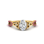 Load image into Gallery viewer, entwined-celtic-oval-shaped-love-knot-pink-sapphire-engagement-ring-in-yellow-gold-FD9306OVRGSADRPI-NL-YG
