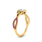 Load image into Gallery viewer, entwined-celtic-oval-shaped-love-knot-pink-sapphire-engagement-ring-in-yellow-gold-FD9306OVRGSADRPI-NL-YG
