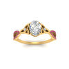 Load image into Gallery viewer, entwined-celtic-oval-shaped-love-knot-pink-sapphire-engagement-ring-in-yellow-gold-FD9306OVRGSADRPI-NL-YG