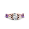 Load image into Gallery viewer, entwined-celtic-oval-shaped-love-knot-purple-topaz-engagement-ring-in-rose-gold-FD9306OVRGVITO-NL-RG