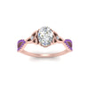 Load image into Gallery viewer, entwined-celtic-oval-shaped-love-knot-purple-topaz-engagement-ring-in-rose-gold-FD9306OVRGVITO-NL-RG