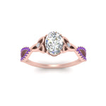 Load image into Gallery viewer, entwined-celtic-oval-shaped-love-knot-purple-topaz-engagement-ring-in-rose-gold-FD9306OVRGVITO-NL-RG
