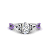 Load image into Gallery viewer, entwined-celtic-oval-shaped-love-knot-purple-topaz-engagement-ring-in-white-gold-FD9306OVRGVITO-NL-WG