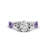 Load image into Gallery viewer, entwined-celtic-oval-shaped-love-knot-purple-topaz-engagement-ring-in-white-gold-FD9306OVRGVITO-NL-WG
