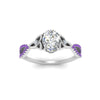 Load image into Gallery viewer, entwined-celtic-oval-shaped-love-knot-purple-topaz-engagement-ring-in-white-gold-FD9306OVRGVITO-NL-WG