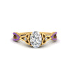 Load image into Gallery viewer, entwined-celtic-oval-shaped-love-knot-purple-topaz-engagement-ring-in-yellow-gold-FD9306OVRGVITO-NL-YG