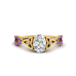Load image into Gallery viewer, entwined-celtic-oval-shaped-love-knot-purple-topaz-engagement-ring-in-yellow-gold-FD9306OVRGVITO-NL-YG
