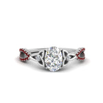 Load image into Gallery viewer, entwined-celtic-oval-shaped-love-knot-ruby-engagement-ring-in-white-gold-FD9306OVRGRUDR-NL-WG
