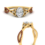 Load image into Gallery viewer, entwined-celtic-oval-shaped-love-knot-ruby-engagement-ring-in-yellow-gold-FD9306OVRGRUDR-NL-YG
