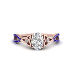 Load image into Gallery viewer, entwined-celtic-oval-shaped-love-knot-sapphire-engagement-ring-in-rose-gold-FD9306OVRGSABL-NL-RG
