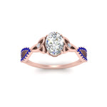 Load image into Gallery viewer, entwined-celtic-oval-shaped-love-knot-sapphire-engagement-ring-in-rose-gold-FD9306OVRGSABL-NL-RG
