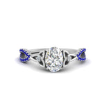 Load image into Gallery viewer, entwined-celtic-oval-shaped-love-knot-sapphire-engagement-ring-in-white-gold-FD9306OVRGSABL-NL-WG
