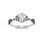 Load image into Gallery viewer, entwined-celtic-oval-shaped-love-knot-sapphire-engagement-ring-in-white-gold-FD9306OVRGSABL-NL-WG
