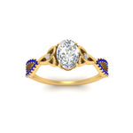 Load image into Gallery viewer, entwined-celtic-oval-shaped-love-knot-sapphire-engagement-ring-in-yellow-gold-FD9306OVRGSABL-NL-YG
