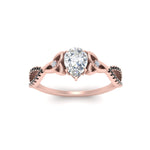 Load image into Gallery viewer, entwined-celtic-pear-shaped-love-knot-black-diamond-engagement-ring-in-rose-gold-FD9306PERGBLACK-NL-RG
