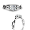 Load image into Gallery viewer, entwined-celtic-pear-shaped-love-knot-black-diamond-engagement-ring-in-white-gold-FD9306PERGBLACK-NL-WG