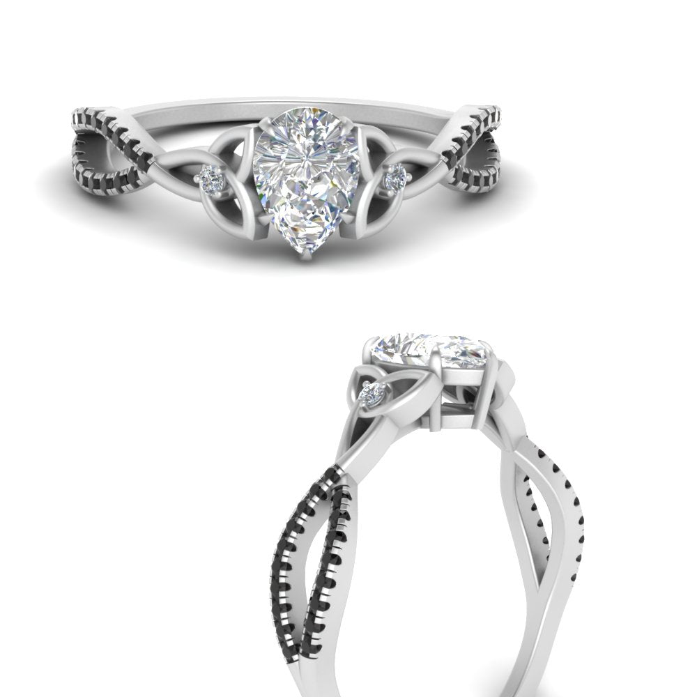 entwined-celtic-pear-shaped-love-knot-black-diamond-engagement-ring-in-white-gold-FD9306PERGBLACK-NL-WG