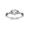 Load image into Gallery viewer, entwined-celtic-pear-shaped-love-knot-black-diamond-engagement-ring-in-white-gold-FD9306PERGBLACK-NL-WG