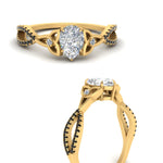 Load image into Gallery viewer, entwined-celtic-pear-shaped-love-knot-black-diamond-engagement-ring-in-yellow-gold-FD9306PERGBLACK-NL-YG

