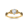 Load image into Gallery viewer, entwined-celtic-pear-shaped-love-knot-black-diamond-engagement-ring-in-yellow-gold-FD9306PERGBLACK-NL-YG