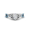 Load image into Gallery viewer, entwined-celtic-pear-shaped-love-knot-blue-topaz-engagement-ring-in-white-gold-FD9306PERGICBLTO-NL-WG