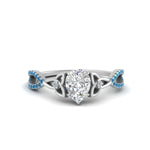Load image into Gallery viewer, entwined-celtic-pear-shaped-love-knot-blue-topaz-engagement-ring-in-white-gold-FD9306PERGICBLTO-NL-WG
