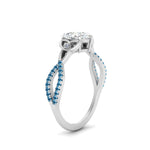 Load image into Gallery viewer, entwined-celtic-pear-shaped-love-knot-blue-topaz-engagement-ring-in-white-gold-FD9306PERGICBLTO-NL-WG
