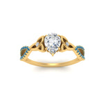 Load image into Gallery viewer, entwined-celtic-pear-shaped-love-knot-blue-topaz-engagement-ring-in-yellow-gold-FD9306PERGICBLTO-NL-YG
