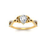 Load image into Gallery viewer, entwined-celtic-pear-shaped-love-knot-diamond-engagement-ring-in-yellow-gold-FD9306PER-NL-YG
