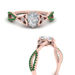 Load image into Gallery viewer, entwined-celtic-pear-shaped-love-knot-emerald-engagement-ring-in-rose-gold-FD9306PERGEMGR-NL-RG
