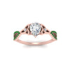 Load image into Gallery viewer, entwined-celtic-pear-shaped-love-knot-emerald-engagement-ring-in-rose-gold-FD9306PERGEMGR-NL-RG
