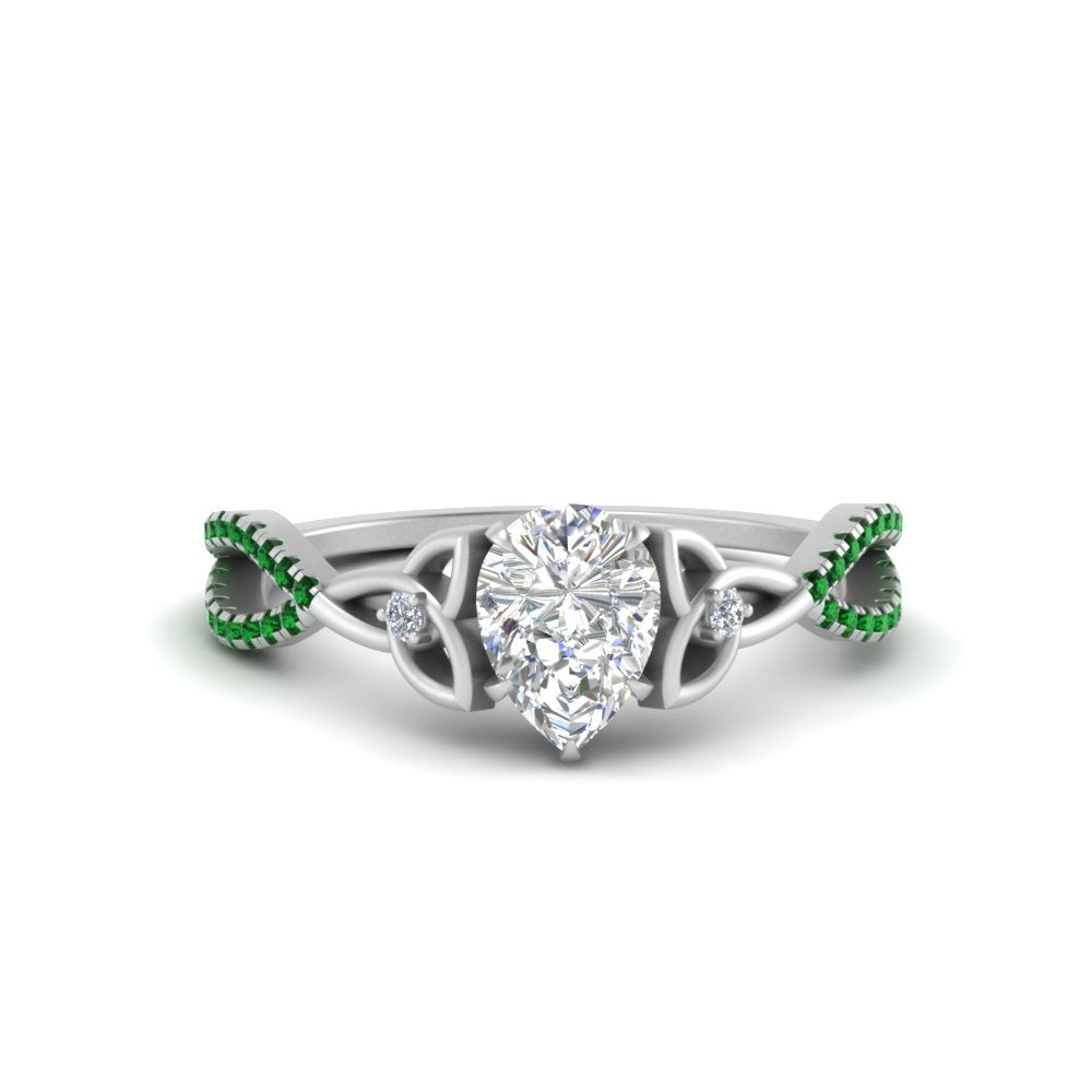 entwined-celtic-pear-shaped-love-knot-emerald-engagement-ring-in-white-gold-FD9306PERGEMGR-NL-WG