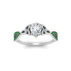 Load image into Gallery viewer, entwined-celtic-pear-shaped-love-knot-emerald-engagement-ring-in-white-gold-FD9306PERGEMGR-NL-WG