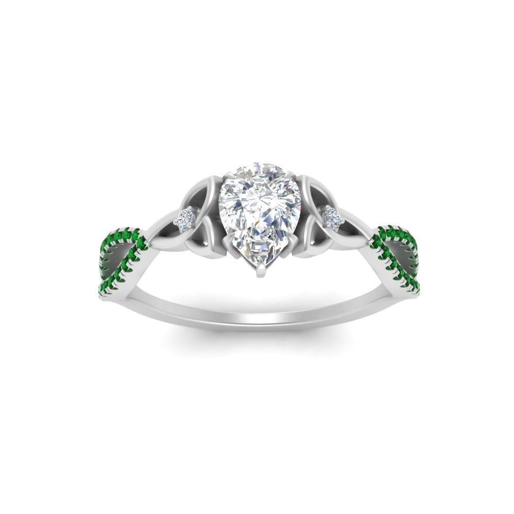 entwined-celtic-pear-shaped-love-knot-emerald-engagement-ring-in-white-gold-FD9306PERGEMGR-NL-WG