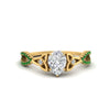 Load image into Gallery viewer, entwined-celtic-pear-shaped-love-knot-emerald-engagement-ring-in-yellow-gold-FD9306PERGEMGR-NL-YG