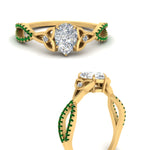 Load image into Gallery viewer, entwined-celtic-pear-shaped-love-knot-emerald-engagement-ring-in-yellow-gold-FD9306PERGEMGR-NL-YG
