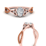 Load image into Gallery viewer, entwined-celtic-pear-shaped-love-knot-orange-sapphire-engagement-ring-in-rose-gold-FD9306PERGSAOR-NL-RG
