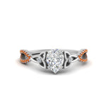 Load image into Gallery viewer, entwined-celtic-pear-shaped-love-knot-orange-sapphire-engagement-ring-in-white-gold-FD9306PERGSAOR-NL-WG
