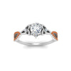 Load image into Gallery viewer, entwined-celtic-pear-shaped-love-knot-orange-sapphire-engagement-ring-in-white-gold-FD9306PERGSAOR-NL-WG